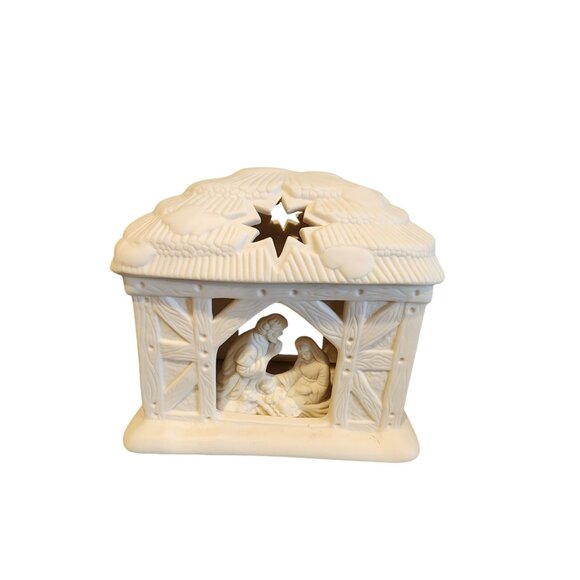 Ceramic Nativity Scene Tealight Holder By PartyLite - Picture 1 of 4